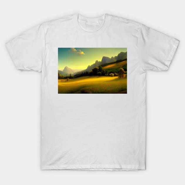 Meadow and mountain T-Shirt by Annka47